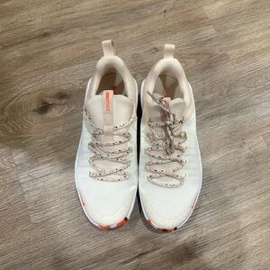 Nike Free Metcon 6 NEW Women's Cream Athletic Sneakers with Orange Accents